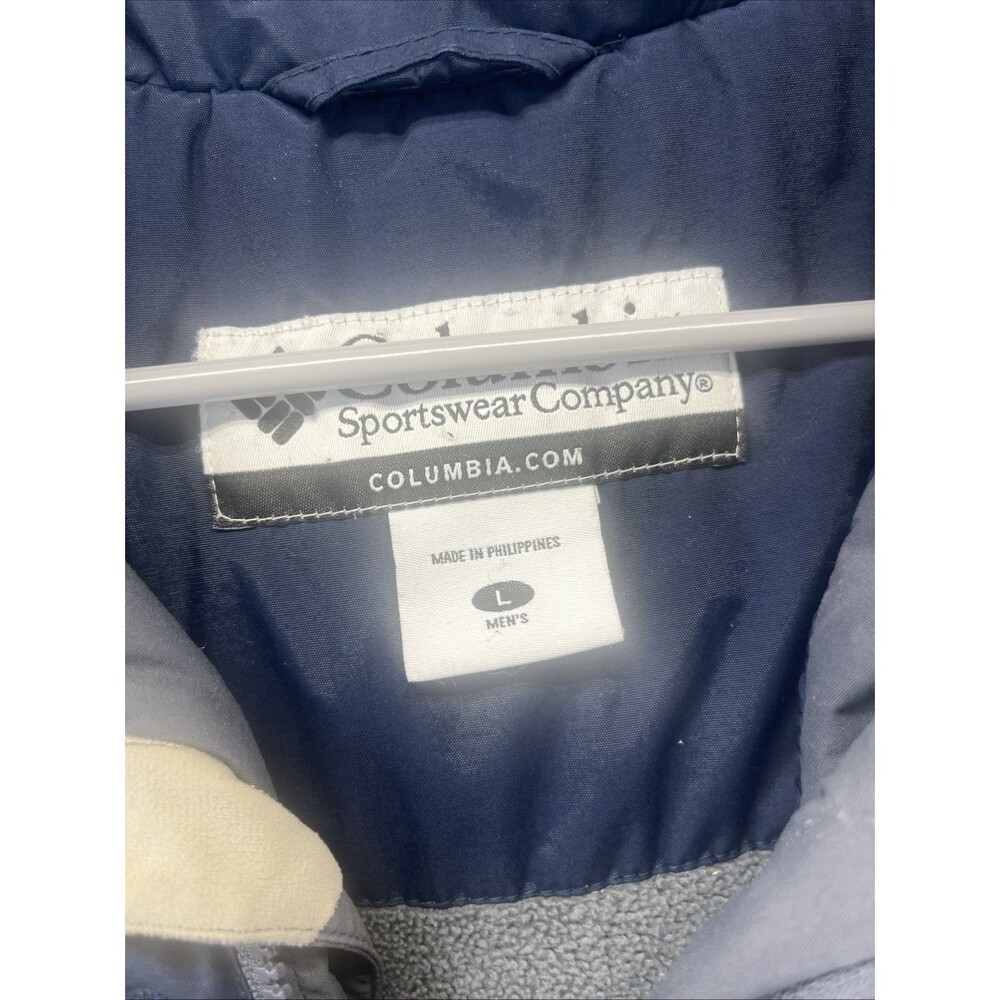 Columbia Sportswear Navy Blue Full Zip Hooded Coat Mens Size Large - Picture 3 of 13